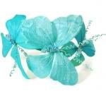 Lace Butterfly Fascinator, Turquoise Butterfly..