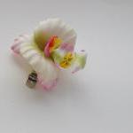 Bridal Flower Hair Clip, Pink Orchid Hair Clip