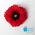 Red Poppy Corsage, Veteran Poppy Flower,..