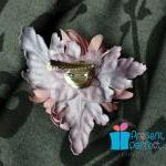 Dusty Pink Brooch, Pink And Grey Flower, Wilted..